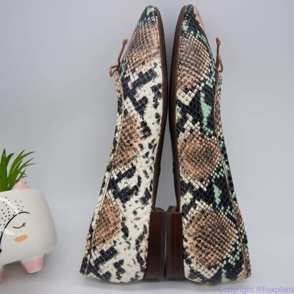 Madewell Adelle Ballet Flat in Snake‎ Embossed Leather, women's size 7 - Picture 8 of 13